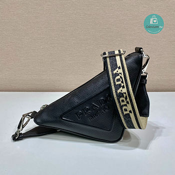 Prada Saffiano Prada Triangle Bag Black 2VH155 28x18x11 cm