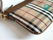 Burberry Horseferry Check and Brown Leather Clutch 26x16.5 cm - 3