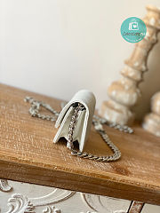 Chanel Clutch With Chain In White 81198 size 8.5×9.7×6cm - 2