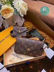 Louis Vuitton Félicie Strap & Go Monogram Canvas M80091 17x9.6x3.5cm - 1