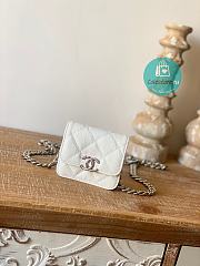 Chanel Clutch With Chain In White 81198 size 8.5×9.7×6cm - 1