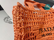Prada Raffia Tote Bag Orange 1BG393 36x38x3 cm - 2