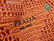 Prada Raffia Tote Bag Orange 1BG393 36x38x3 cm - 6