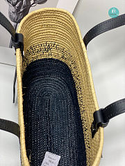 Loewe's lbiza Small Leather - Trimmed de'grade' Raffia Tote 30x21x11 cm - 6