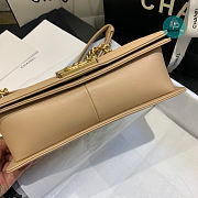 Chanel Medium Boy Chevron Nude 67086 25cm - 3