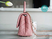 Chanel Coco Caviar Leather Handle Pink 24 cm - 6