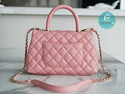 Chanel Coco Caviar Leather Handle Pink 24 cm - 4