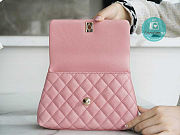 Chanel Coco Caviar Leather Handle Pink 24 cm - 5