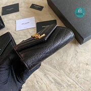YSL Saint Laurent Short Wallet In Black 403943 12.5×10×2.5 cm - 4