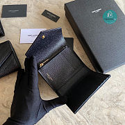 YSL Saint Laurent Short Wallet In Black 403943 12.5×10×2.5 cm - 5