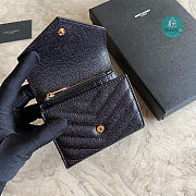 YSL Saint Laurent Short Wallet In Black 403943 12.5×10×2.5 cm - 6