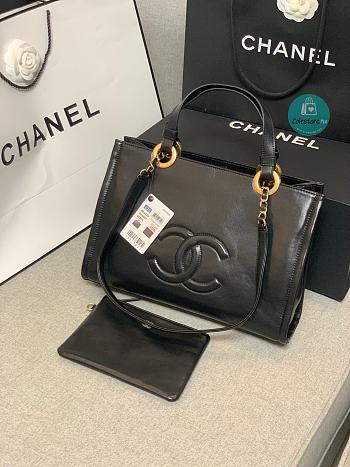 Chanel Shopping Bag Black Size 34x23x10 cm