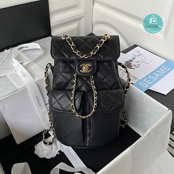 Chanel Backpack In Black AS320022S Size 25.5x16.5x15.5 cm