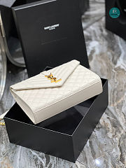Saint Laurent YSL Envelope Medium White 487206 24x17.5x6 cm - 6