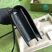 Gucci GG Marmont Leather Mini Chain In Black 497985 20x12.5x4 cm - 3
