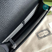 Gucci GG Marmont Leather Mini Chain In Black 497985 20x12.5x4 cm - 6