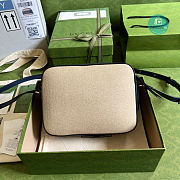 Gucci 1955 Shoulder Bag In Navy Leather 645454 Size 22x17x6.5cm - 3