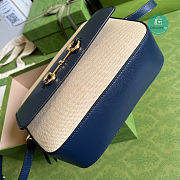 Gucci 1955 Shoulder Bag In Navy Leather 645454 Size 22x17x6.5cm - 4