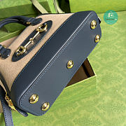 Gucci Horsebit 1955 Mini Top Handle Bag 640716 in Beige Canvas 20x19.5x7.5 cm - 4