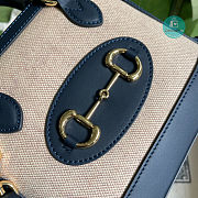 Gucci Horsebit 1955 Mini Top Handle Bag 640716 in Beige Canvas 20x19.5x7.5 cm - 3