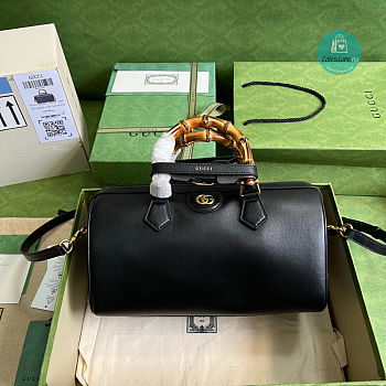 Gucci Diana Leather Crossbody Handbags In Black 655663 30x18x15cm