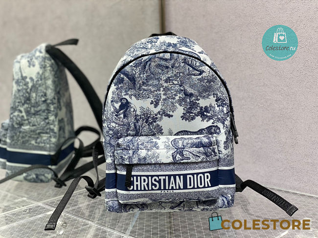 DiorTravel Backpack Blue 21.5x31.5x13cm - 1