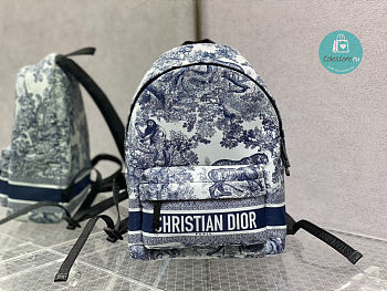 DiorTravel Backpack Blue 21.5x31.5x13cm