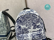 DiorTravel Backpack Blue 21.5x31.5x13cm - 4