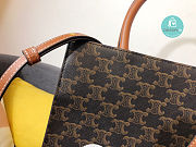 Celine Triomphe Vertical Cabas Tote Bag In Brown 28.5x33x8 cm  - 5