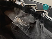 YSL Pac Pac Ruched Hobo Black Shoulder Bag 681632 size 24x14x4cm - 6