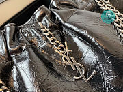 YSL Pac Pac Ruched Hobo Black Shoulder Bag 681632 size 24x14x4cm - 4