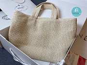 Prada Raffia Woven Tote Bag In Tan 36x38x11 cm - 5