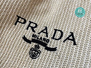 Prada Raffia Woven Tote Bag In Tan 36x38x11 cm - 2