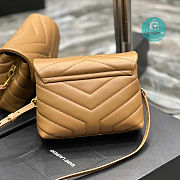 YSL Lou Lou Toy Crossbody Bag In Brown Size 18cm   - 6