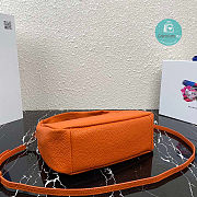 Prada Hobo Leather Bag Orange 1BC132 Size 26x21x9.5cm - 4