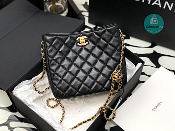 Chanel 22s Hobo Black Bag AS3259 16x19.5x18.5 cm