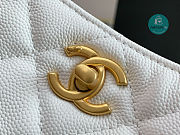 Chanel Hobo Small Handbag Caviar In White AS3223 16x19x8 cm - 4