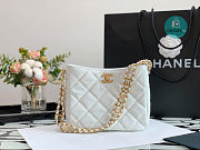 Chanel Hobo Small Handbag Caviar In White AS3223 16x19x8 cm - 3