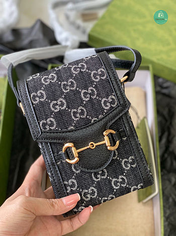 Gucci Horsebit 1955 Mini Bag 625615 in Black Size 17×11×4 cm 