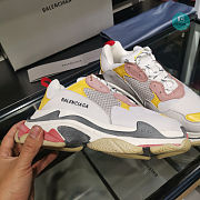 Balenciaga Triple S Cream Yellow Red Sneakers - 5