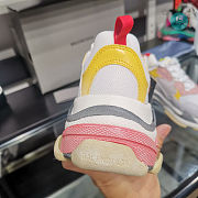 Balenciaga Triple S Cream Yellow Red Sneakers - 4