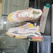 Balenciaga Triple S Cream Yellow Red Sneakers - 2