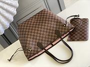 Louis Vuitton Neverfull Damier Ebene MM Rose Ballerine N41603 Size 31x28x14cm - 2