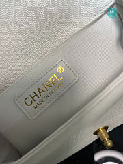 Chanel Boy Flap Bag White Chervon Calfskin 67085 Size 20cm - 6