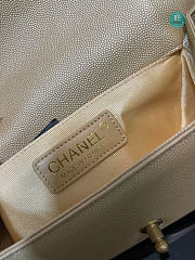 Chanel Boy Flap Bag Yellow Chervon Calfskin 67085 Size 20cm - 2