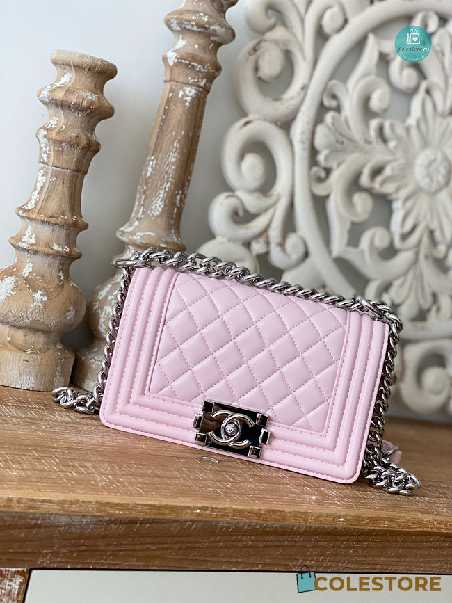 Chanel LeBoy Calfskin in Pink 67086 size 25cm - 1