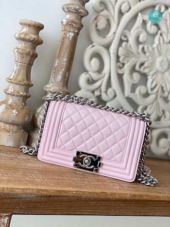 Chanel LeBoy Calfskin in Pink 67086 size 25cm