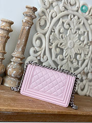 Chanel LeBoy Calfskin in Pink 67086 size 25cm - 2