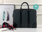 Gucci GG Supreme Black Briefcase 474135 size 36x28x7 cm - 6