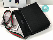 Gucci GG Canvas Medium Messenger Black Bag 189751 Size 34x34x11cm - 2